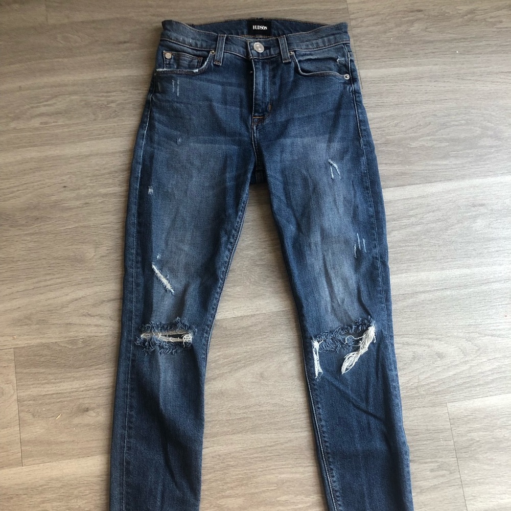 Distressed Hudson jeans